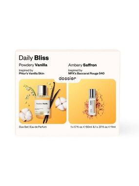 Dossier Daily Bliss Powdery Vanilla & Amberly Saffron Duo